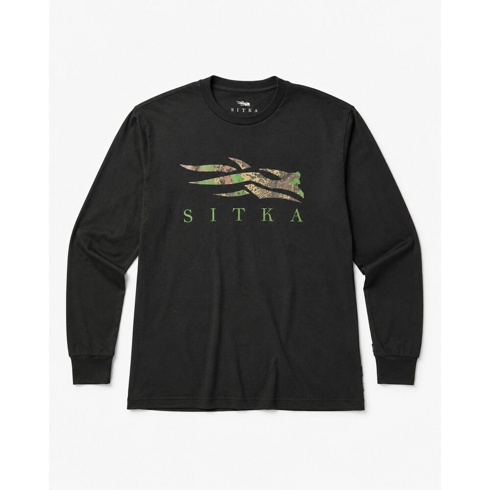 Sitka Gear Men’s Small Black Icon Optifade Long Sleeve Graphic T-Shirt 600438-BK